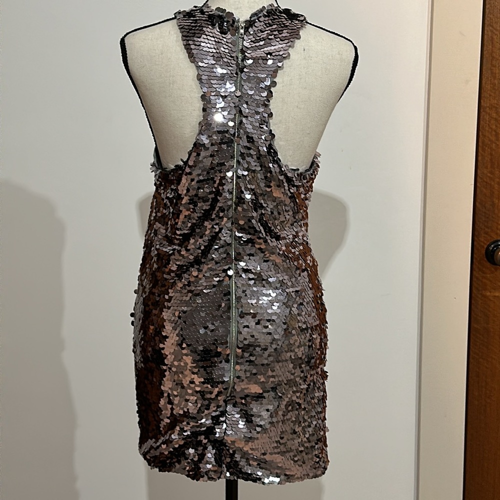Sequin Mini Silver Dress, Size Small - Gorgeous - image 4